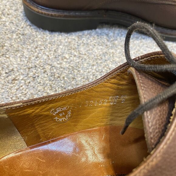 MEPHISTO Oxford Shoes Men 9 US 42 Brown Pebbled Leather Lace Up Cushioned Preppy - Picture 10 of 10